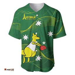 Personalised Australia Go Paris 2024 Baseball Jersey Shirt National Color Ver1