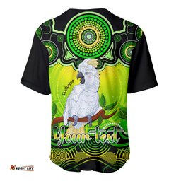 Personalised Australia Libra Cockatoo Zodiac Baseball Jersey Shirt Auz Astrology Aboriginal Green