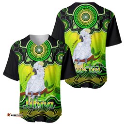 Personalised Australia Libra Cockatoo Zodiac Baseball Jersey Shirt Auz Astrology Aboriginal Green