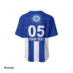 Custom Personalised Roos Football North Melbourne Baseball Jersey Shirt Simple Indigenous Custom Text and Number