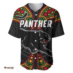 Custom Text And Number Panthers Liquorice Allsorts Rugby Aboriginal Baseball Jersey Shirt 09