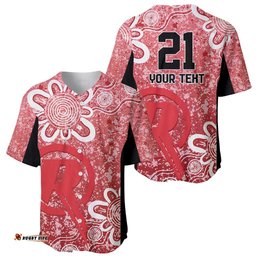 Australian Renegades Cricket Custom Baseball Jersey Shirt Minimalism Aboriginal