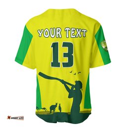 Custom Text and Number Cricket Australia Baseball Jersey Shirt Aboriginal My Life