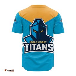 Gold Coast Titans Baseball Jersey Shirt Drinking style NRL