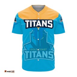 Gold Coast Titans Baseball Jersey Shirt Drinking style NRL