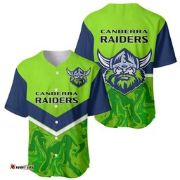 Raiders Rugby Baseball Jersey Shirt Canberra 1981 Sporty Style