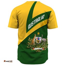 Clothing Australia Coat Of Arms Active Sport Baseball Jersey Shirts
