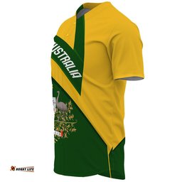 Clothing Australia Coat Of Arms Active Sport Baseball Jersey Shirts