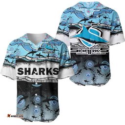 Sharkies Aboriginal Baseball Jersey Shirt