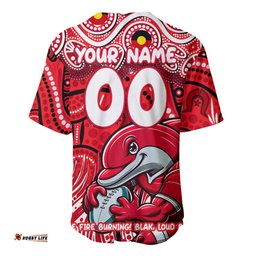 Custom Australia NAIDOC Week 2024 Baseball Jersey Shirt Dolphins Mascot Keep The Fire Burning
