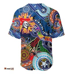Personalised Knights NAIDOC Week 2024 Baseball Jersey Shirt Australia Aboriginal Dot Painting