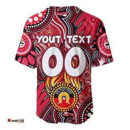 Personalised NAIDOC Week 2024 St Kilda Saints Baseball Jersey Shirt Australian Aboriginal Hand Painting