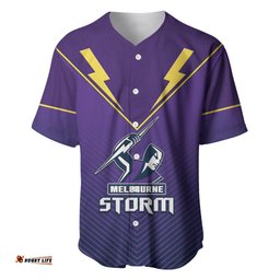 Custom Text And Number Storm Rugby Baseball Jersey Shirt Purple Sporty Go Storm