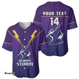 Custom Text And Number Storm Rugby Baseball Jersey Shirt Purple Sporty Go Storm