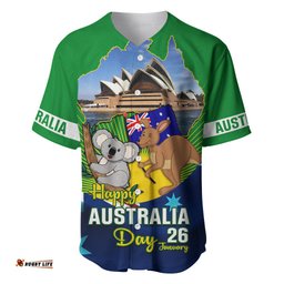 Australia Day Baseball Jersey Shirt 2024 Proud To Be Australian National Color