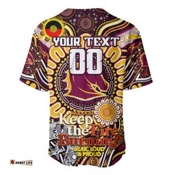 Custom NAIDOC Week 2024 Broncos Baseball Jersey Shirt Mascot Rugby