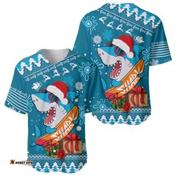 Sharks Rugby Baseball Jersey Shirt Chirstmas Vibe