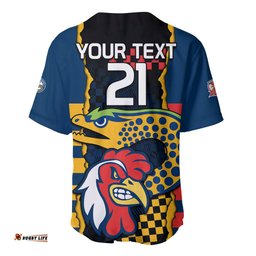 Custom NRL Eels Combine Roosters Rugby Baseball Jersey Shirt Sporty Style