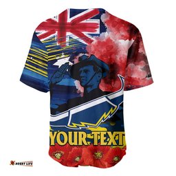 Custom Personalised ANZAC Cowboys Rugby Baseball Jersey Shirt We Shall Remember 09