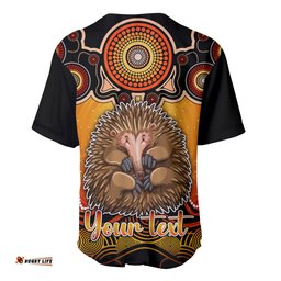 Personalised Australia Virgo Echidna Zodiac Baseball Jersey Shirt Auz Astrology Aboriginal Red