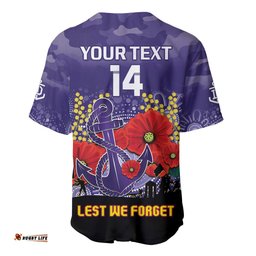 Custom Dockers Football ANZAC Baseball Jersey Shirt Gallipoli Camouflage With Poppies
