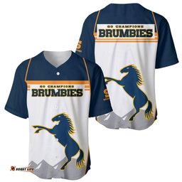 Brumbies Super Rugby Baseball Jersey Shirt Brumbies Go Champions