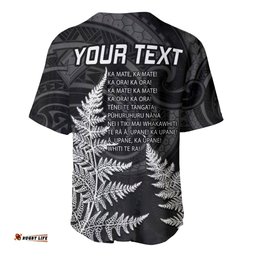 Personalised New Zealand Rugby Baseball Jersey Shirt Aotearoa Ka Mate Haka All Black Mix Ta Moko White Style