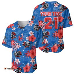 Custom Knights Rugby Baseball Jersey Shirt Beautiful Floral Pattern Spring Summer Vibe