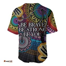 Australia LGBTQ+ History Month Baseball Jersey Shirt Indigenous Rainbows Pride Be You