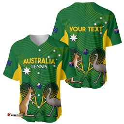 Personalised Australia Tennis Baseball Jersey Shirt Aussie Pride National Color