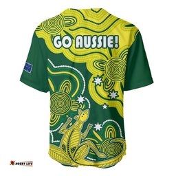 Australia Cricket Baseball Jersey Shirt Go Aussie World Cup Aboriginal Style Unique