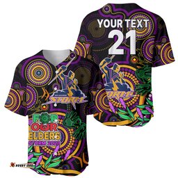 Custom Storm Rugby Aboriginal Art Baseball Jersey Shirt NAIDOC Indigenous Tribal