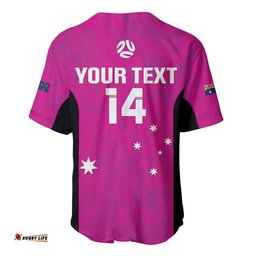 Custom Australia Soccer Baseball Jersey Shirt Matildas Go Champions Pink