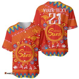 Custom GC Suns Football Baseball Jersey Shirt Christmas Vibe