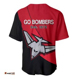 Essendon Football Baseball Jersey Shirt Go Bombers Simple Style