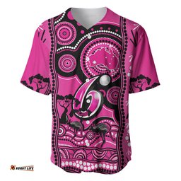 Sydney Sixers Cricket Baseball Jersey Shirt Happy Australia Day Aboriginal Art