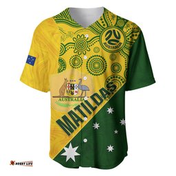 Custom Matildas Soccer Baseball Jersey Shirt Australian Indigenous National Color