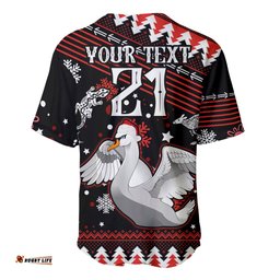 Custom Swans Football Baseball Jersey Shirt Christmas Vibe