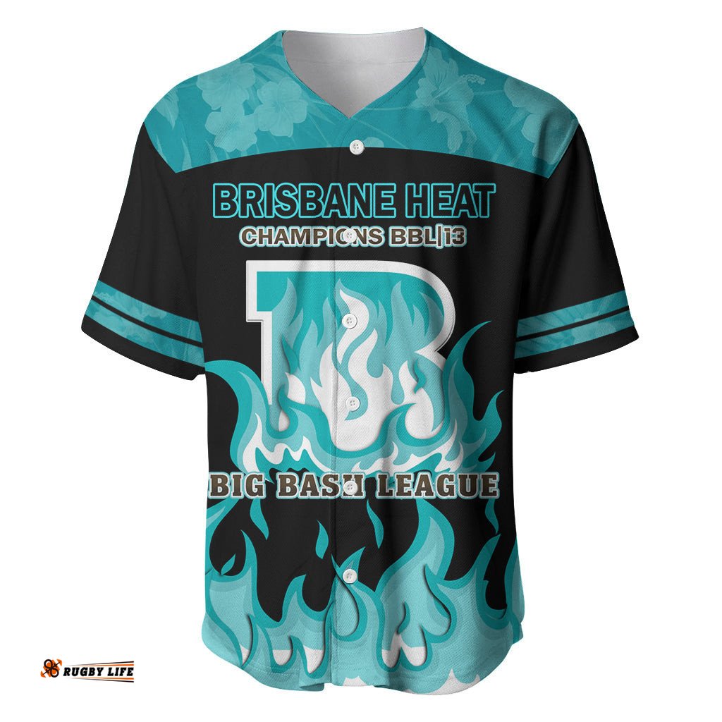 BBL Brisbane Heat Baseball Jersey Shirt 2nd Champions 2024 New History