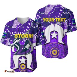 Custom Personalised Storm Torres Strait Islanders Mix Aboriginal Baseball Jersey Shirt
