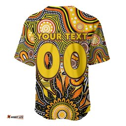 Personalised Tiger NAIDOC Week 2024 Baseball Jersey Shirt Aussie Aboriginal Art