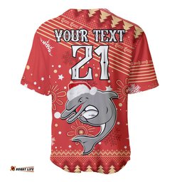 Custom Dolphins Rugby Baseball Jersey Shirt Chirstmas Vibe