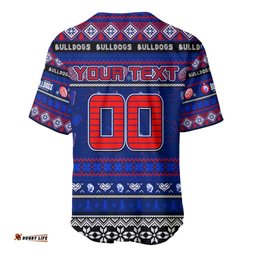Personalized Bulldogs Football Xmas Baseball Jersey Shirt Australia AFL Mascot