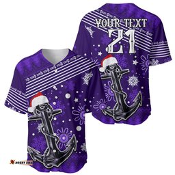 Custom Fremantle Dockers Football Baseball Jersey Shirt Christmas Vibe