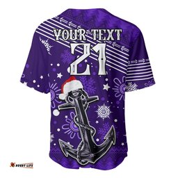 Custom Fremantle Dockers Football Baseball Jersey Shirt Christmas Vibe