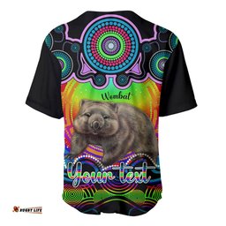 Personalised Australia Taurus Wombat Zodiac Baseball Jersey Shirt Auz Astrology Aboriginal Rainbow