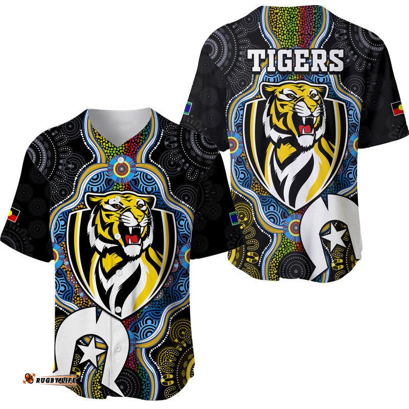 Richmond Tigers Football NAIDOC Week Baseball Jersey Shirt Indigenous
