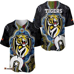 Richmond Tigers Football NAIDOC Week Baseball Jersey Shirt Indigenous