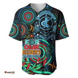 Custom Carlton Blues Football Aboriginal Art Baseball Jersey Shirt NAIDOC Indigenous Tribal