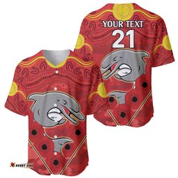 Custom Dolphins Rugby ANZAC Baseball Jersey Shirt Aboriginal and Army Patterns